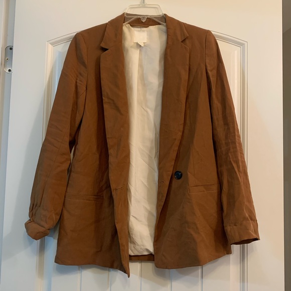 Brown Double Breasted Blazer - Picture 2 of 4